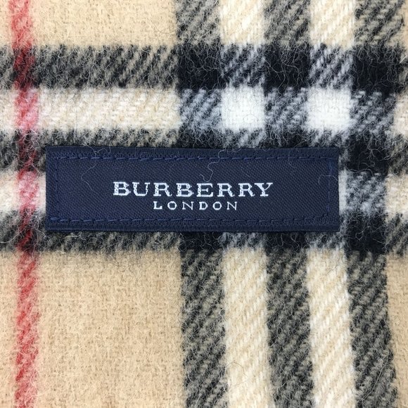Burberry Jumbo Nova Check Wool Scarf NEW Vintage w Box - Picture 4 of 5